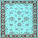 Square Oriental Light Blue Traditional Rug, tr1345lblu