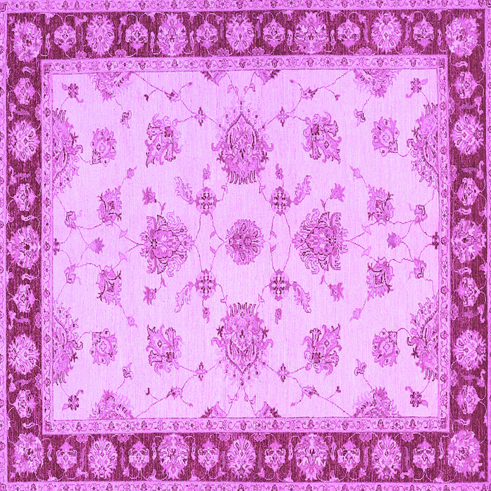 Square Oriental Purple Traditional Rug, tr1345pur