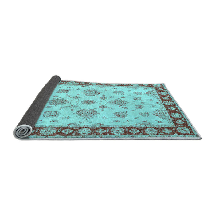 Sideview of Oriental Light Blue Traditional Rug, tr1345lblu