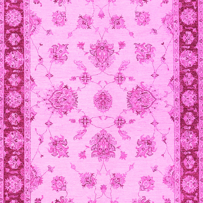 Machine Washable Oriental Pink Traditional Rug, wshtr1345pnk