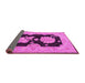 Sideview of Oriental Pink Traditional Rug, tr1346pnk