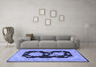 Machine Washable Oriental Blue Traditional Rug in a Living Room, wshtr1346blu