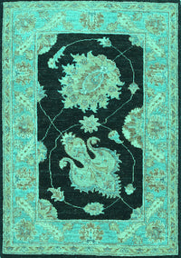 Oriental Turquoise Traditional Rug, tr1346turq