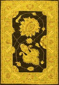 Oriental Yellow Traditional Rug, tr1346yw