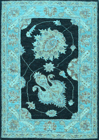 Oriental Light Blue Traditional Rug, tr1346lblu