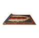 Sideview of Traditional Saffron Red Persian Rug, tr1347