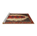 Sideview of Machine Washable Traditional Saffron Red Rug, wshtr1347