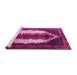 Sideview of Machine Washable Persian Pink Traditional Rug, wshtr1347pnk