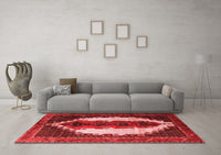 Machine Washable Persian Red Traditional Rug, wshtr1347red