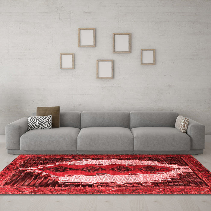 Traditional Red Washable Rugs