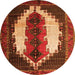 Square Persian Orange Traditional Rug, tr1347org