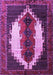 Machine Washable Persian Purple Traditional Area Rugs, wshtr1347pur