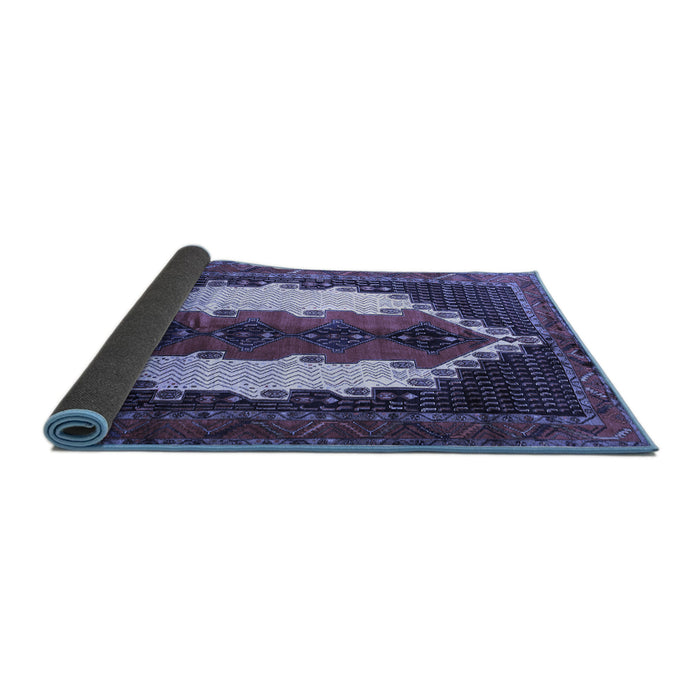 Sideview of Persian Blue Traditional Rug, tr1347blu