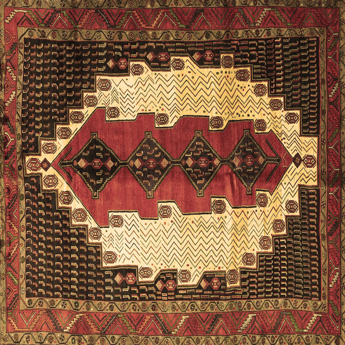 Square Persian Brown Traditional Rug, tr1347brn