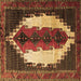 Square Persian Brown Traditional Rug, tr1347brn