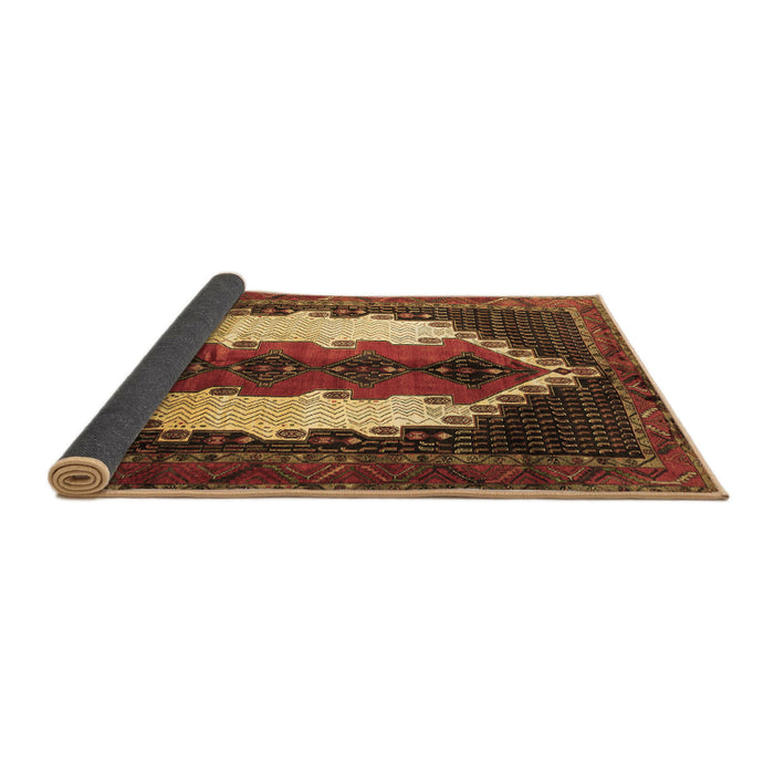Sideview of Persian Brown Traditional Rug, tr1347brn