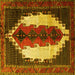 Square Persian Yellow Traditional Rug, tr1347yw