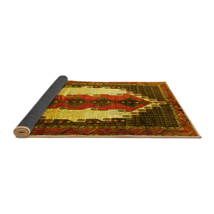 Sideview of Persian Yellow Traditional Rug, tr1347yw