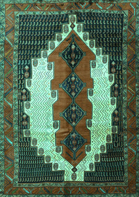 Persian Turquoise Traditional Rug, tr1347turq