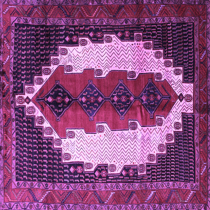 Square Persian Purple Traditional Rug, tr1347pur