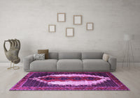 Machine Washable Persian Purple Traditional Rug, wshtr1347pur