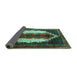 Sideview of Persian Turquoise Traditional Rug, tr1347turq