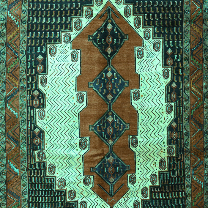 Machine Washable Persian Turquoise Traditional Area Rugs, wshtr1347turq