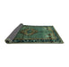 Sideview of Persian Turquoise Traditional Rug, tr1348turq
