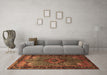 Machine Washable Persian Brown Traditional Rug in a Living Room,, wshtr1348brn