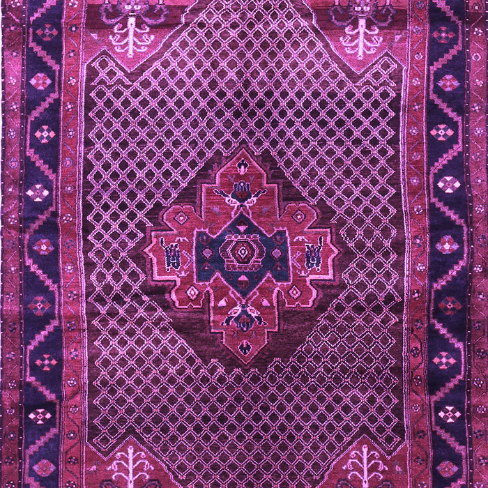 Machine Washable Persian Purple Traditional Area Rugs, wshtr1348pur