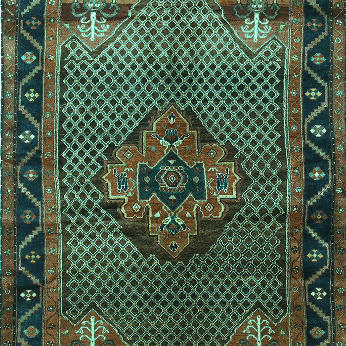 Machine Washable Persian Turquoise Traditional Area Rugs, wshtr1348turq