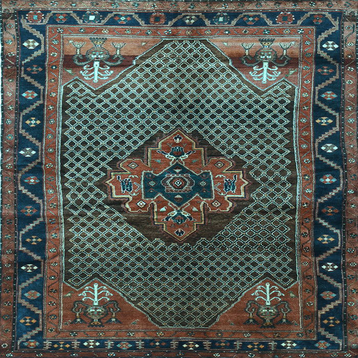 Square Persian Light Blue Traditional Rug, tr1348lblu