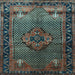 Square Persian Light Blue Traditional Rug, tr1348lblu