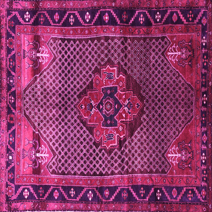 Square Persian Pink Traditional Rug, tr1348pnk