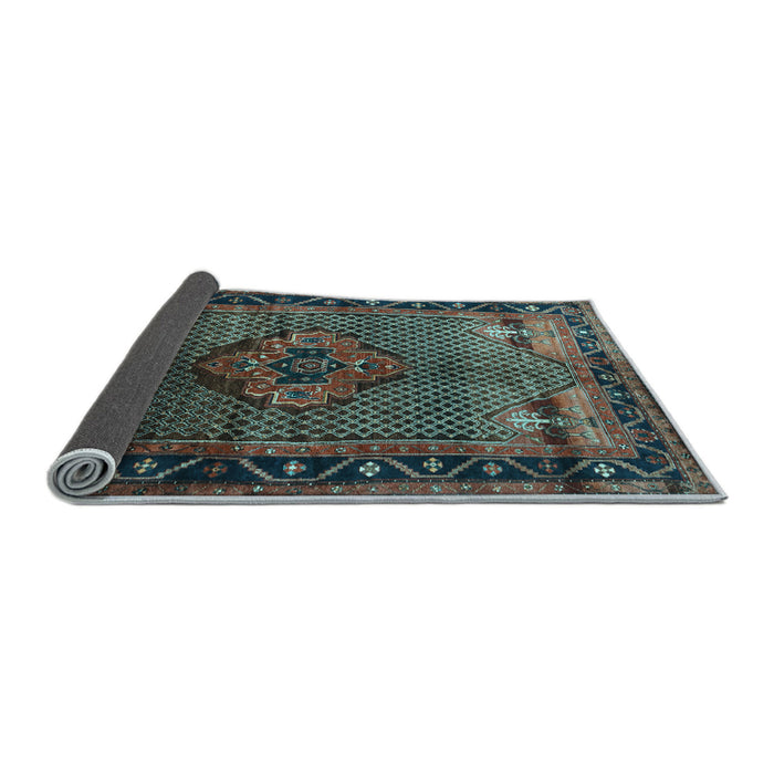 Sideview of Persian Light Blue Traditional Rug, tr1348lblu
