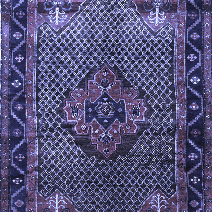 Machine Washable Persian Blue Traditional Rug, wshtr1348blu