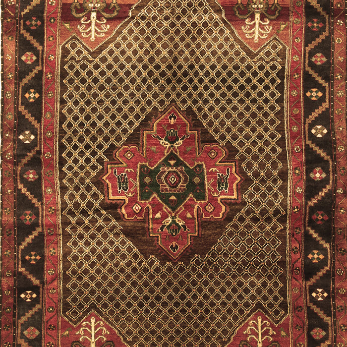 Machine Washable Persian Brown Traditional Rug, wshtr1348brn