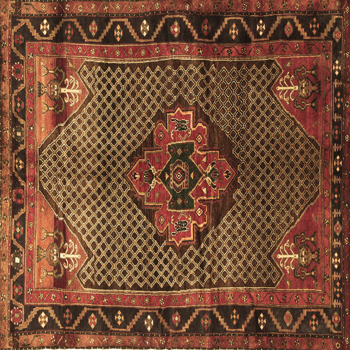 Square Machine Washable Persian Brown Traditional Rug, wshtr1348brn
