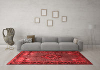 Machine Washable Persian Red Traditional Rug, wshtr1348red