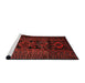 Sideview of Machine Washable Traditional Tomato Red Rug, wshtr1349