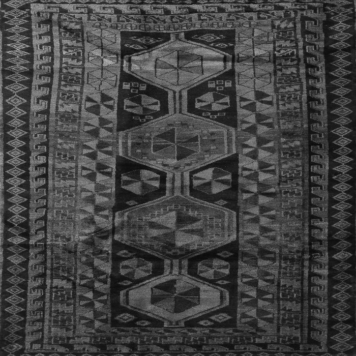 Round Machine Washable Persian Gray Traditional Rug, wshtr1349gry