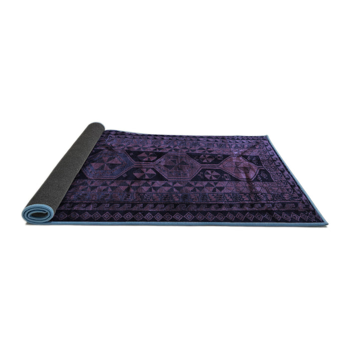 Sideview of Persian Blue Traditional Rug, tr1349blu
