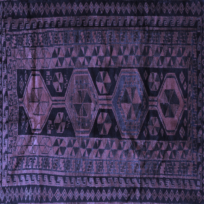 Square Persian Blue Traditional Rug, tr1349blu