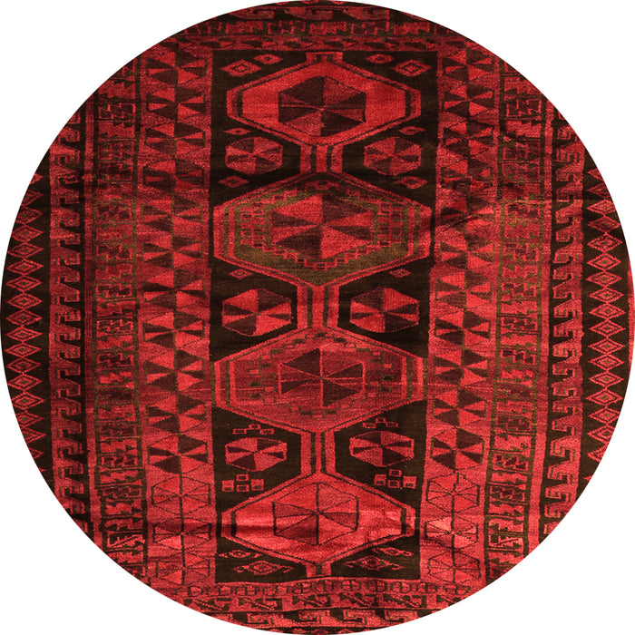Square Persian Orange Traditional Rug, tr1349org
