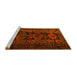 Sideview of Machine Washable Persian Yellow Traditional Rug, wshtr1349yw