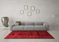 Machine Washable Persian Red Traditional Rug, wshtr1349red