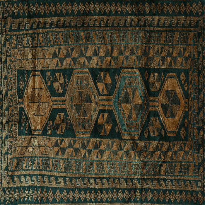 Square Persian Turquoise Traditional Rug, tr1349turq