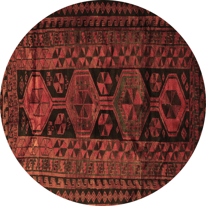 Round Machine Washable Persian Brown Traditional Rug, wshtr1349brn