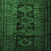 Square Persian Emerald Green Traditional Rug, tr1349emgrn