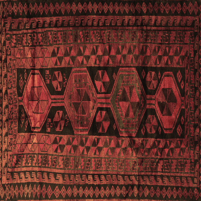 Square Persian Brown Traditional Rug, tr1349brn